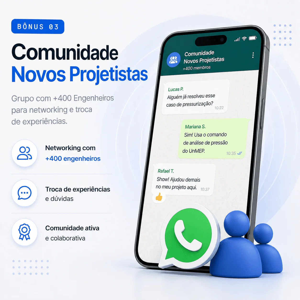 Grupo no WhatsApp com +400 engenheiros
